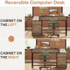 Tribesigns Computer Desk with 5 Drawers, 47" Writing Table with Reversible File Cabinet* Desks