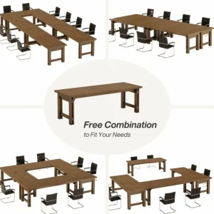 Tribesigns 78.7" Conference Table, Large Meeting Table For 6 - 8 People* Desks