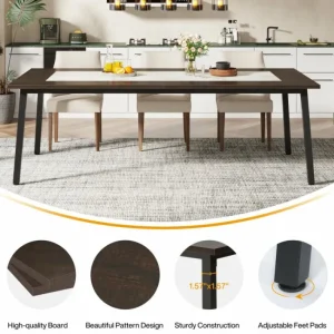 Tribesigns 79" Conference Table, Rectangular Executive Desk with Metal Frame* Desks