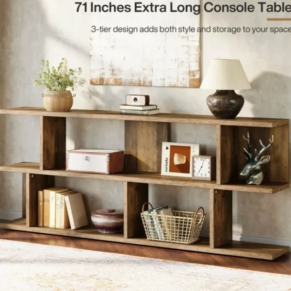 Tribesigns 71" Console Table, 3 Tier Farmhouse Sofa Table with Storage* Console Tables | Console Tables
