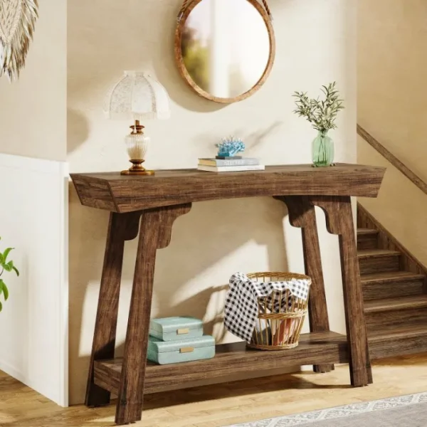 Tribesigns 41" Console Table, Farmhouse 2 - Tier Sofa Table Entryway Table with Storage Shelf* Console Tables | Console Tables