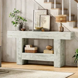 Tribesigns 63" Console Table, Farmhouse Sofa Table Entryway Table With Storage* Console Tables | Console Tables