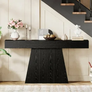 Tribesigns 63" Console Table, Farmhouse Entryway Table Sofa Table with Trapezoidal Base* Console Tables | Console Tables