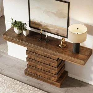 Tribesigns 63” Console Table, Farmhouse Sofa Table Narrow Entryway Table* Console Tables | Console Tables