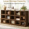 Tribesigns 63" Console Table, Farmhouse 4 - Tier Sofa Table with 15 Storage Cubes* Console Tables | Console Tables