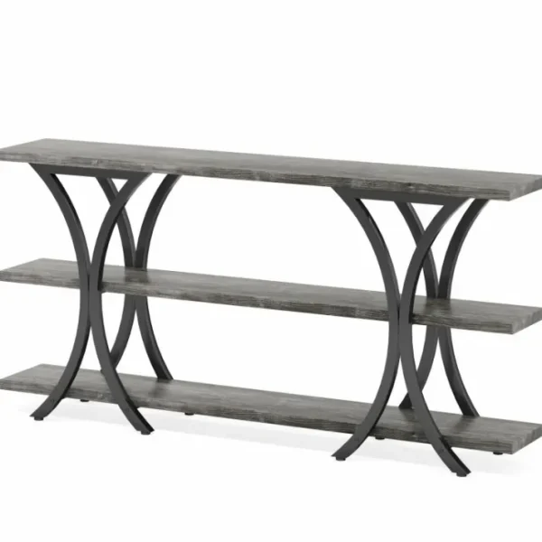 Tribesigns Console Table, Industrial Entryway Sofa Table with 3-Tier Shelves* Console Tables | Console Tables