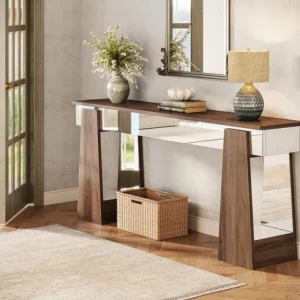 Tribesigns 63" Console Table, Mirrored Entrance Table with Thickened Legs* Console Tables | Console Tables