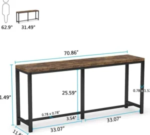 Tribesigns Console Table, Narrow Hallway Table, 70.9 inch Sofa Table* Console Tables | Console Tables