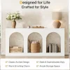 Tribesigns 70.8" Console Table, Wood Entryway Entry Table with 3 Arched Shelves* Console Tables | Console Tables