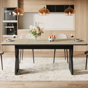 Tribesigns 70.8" Dining Table, Farmhouse Kitchen Dinner Table for 6 - 8* Dining Tables