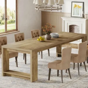 Tribesigns 86" Dining Table, Farmhouse Kitchen Dinner Table For 8 - 10 People* Dining Tables