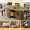 Tribesigns 63" Dining Table, Oval Farmhouse Kitchen Table for 4* Dining Tables