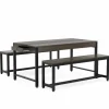 Tribesigns Dining Table Set, Kitchen Breakfast Table with 2 Benches & Sided Drawer* Dining Tables