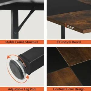 Tribesigns Dining Table, Square 43" Dinner Table with Storage Shelf for 4* Dining Tables