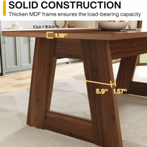 Tribesigns 63" Dining Table, Wood Farmhouse Kitchen Table for 4-6* Dining Tables