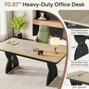 Tribesigns 70.8" Executive Desk, Heavy - duty Computer Desk Office Desk* Desks