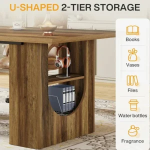 Tribesigns 70.8" Executive Desk, Home Office Desk Computer Desk with Storage Shelves* Desks