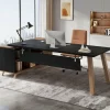 Tribesigns 71" Executive Desk, L - Shaped Computer Desk Office Desk with File Cabinet* Desks