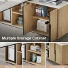 Tribesigns 74" Executive Desk, L - Shaped Computer Desk Office Desk With Cabinet* Desks
