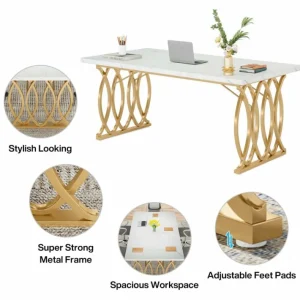 Tribesigns 63" Executive Desk, Modern Computer Desk Conference Room Table* Desks