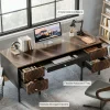 Tribesigns 63" Executive Desk, Rustic Computer Office Desk with 4 Drawers* Desks