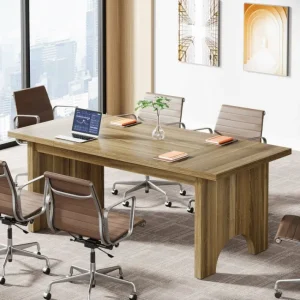 Tribesigns 63" Executive Desk, Rustic Wood Computer Desk Office Desk* Desks