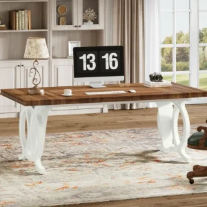 Tribesigns 70.8" Executive Desk, Wood Computer Office Desk Writing Table* Desks