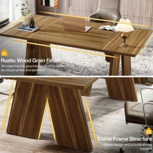 Tribesigns 70.9" Executive Desk, Wood 6FT Conference Table Meeting Table Computer Desk* Desks