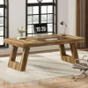 Tribesigns 63" Executive Desk, Wood Office Desk Computer Desk with Double Pedestal* Desks
