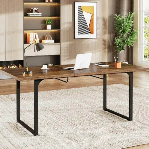 Tribesigns Extendable Executive Table, 63" - 78" Computer Desk Office Desk* Desks