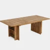 Tribesigns 63" Farmhouse Dining Table Wooden Kitchen Table with Shelves for 6 to 8* Dining Tables