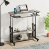 Tribesigns Height Adjustable Desk, Mobile Portable Desk with Wireless Charging Station* Desks