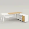 Tribesigns Industrial L-Shaped Desk, 78.74 Inch Executive Office Desk with File Cabinet* Desks