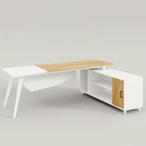Tribesigns Industrial L-Shaped Desk, 78.74 Inch Executive Office Desk with File Cabinet* Desks