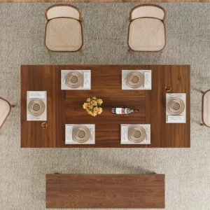 Tribesigns 63" Kitchen Table, Modern Dinner Dining Table for 4 - 6* Dining Tables