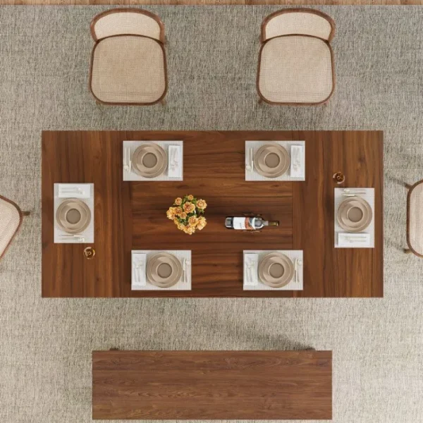 Tribesigns 63" Kitchen Table, Modern Dinner Dining Table for 4 - 6* Dining Tables