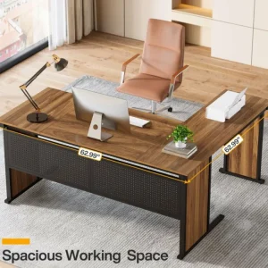 Tribesigns 63" L - Shaped Executive Desk, Modern Computer Desk Workstation* Desks