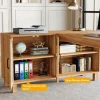 Tribesigns 59" L - Shaped Executive Desk, Computer Desk Home Office Desk With Storage Cabinet* Desks