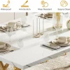 Tribesigns 63" Modern Dining Table with Faux Marble Tabletop for 4-6 People* Dining Tables