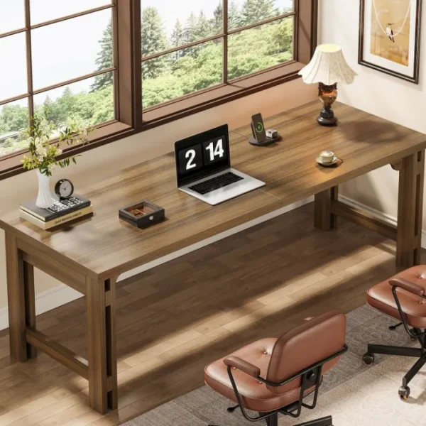 Tribesigns 79" Two - person Desk, Extra Long Office Computer Desk Workstations* Desks
