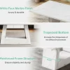 Tribesigns 63" Wood Computer Desk, Faux Marble Executive Desk Office Desk* Desks