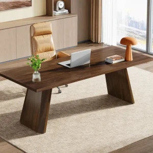 Tribesigns 70.8" Wood Executive Desk, Large Home Office Computer Desk Workstation* Desks